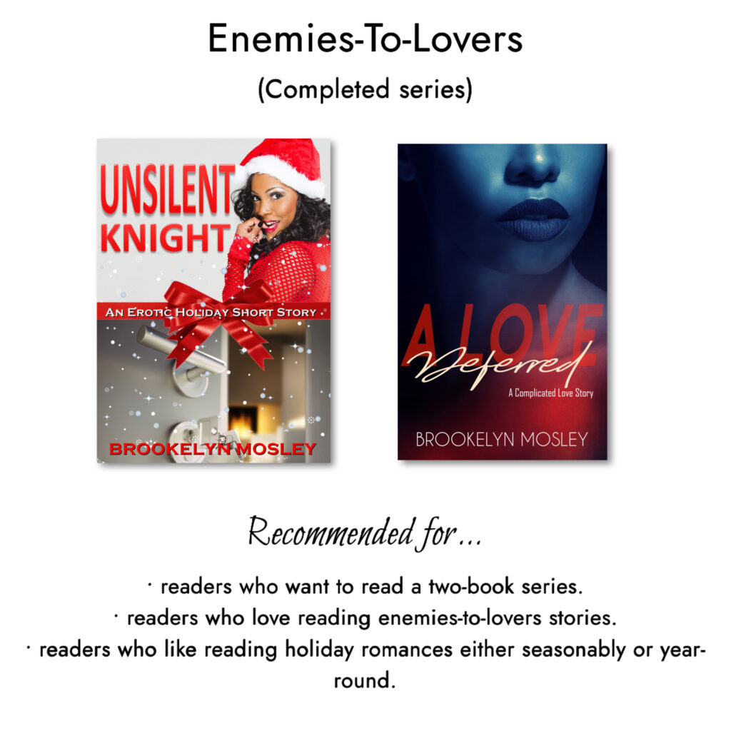 Graphic displaying book covers from the Enemies-To-Lovers series.